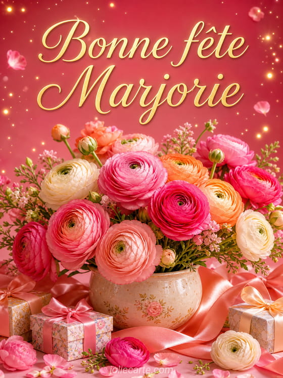 Carte bonne fête Marjorie