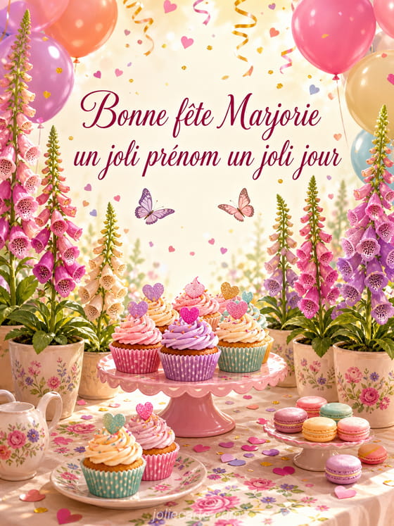 Carte bonne fête Marjorie