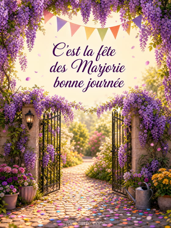 Carte bonne fête Marjorie