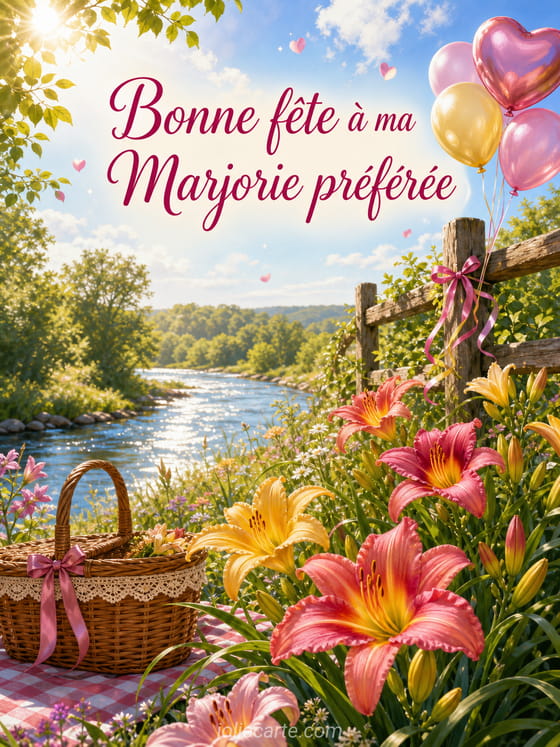 Carte bonne fête Marjorie