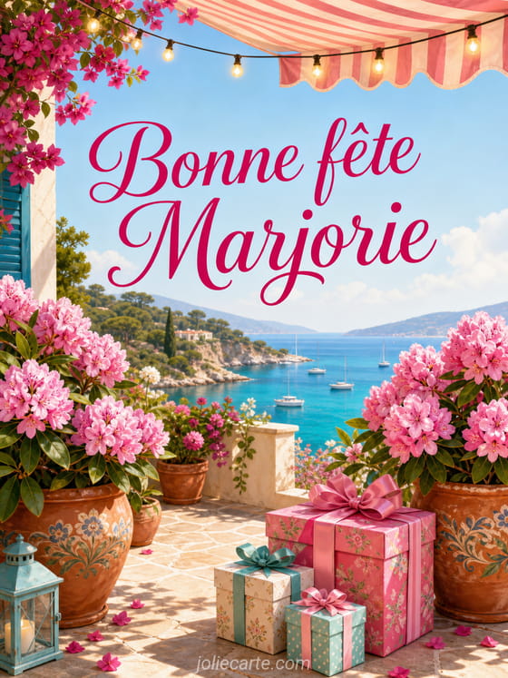 Carte bonne fête Marjorie