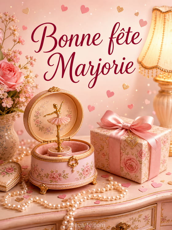 Carte bonne fête Marjorie