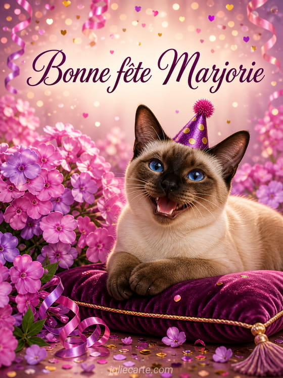 Carte bonne fête Marjorie