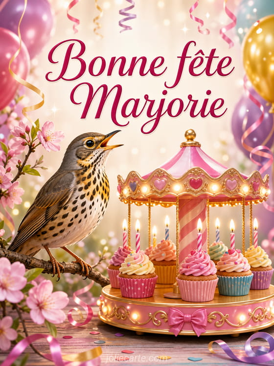 Carte bonne fête Marjorie