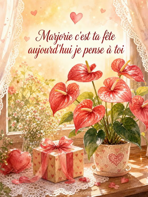 Carte bonne fête Marjorie