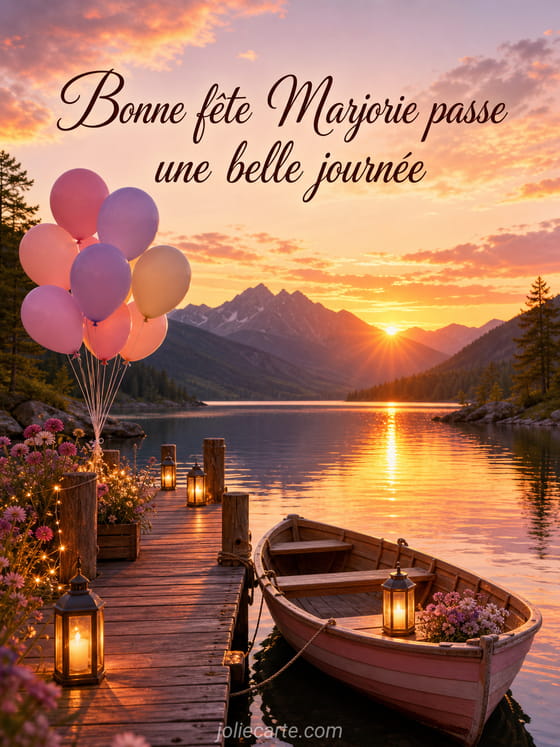 Carte bonne fête Marjorie