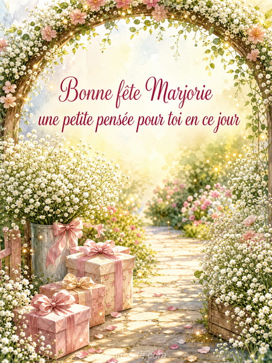 Carte bonne fête Marjorie