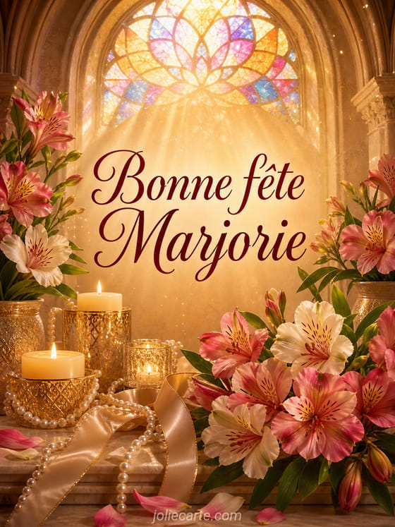 Carte bonne fête Marjorie