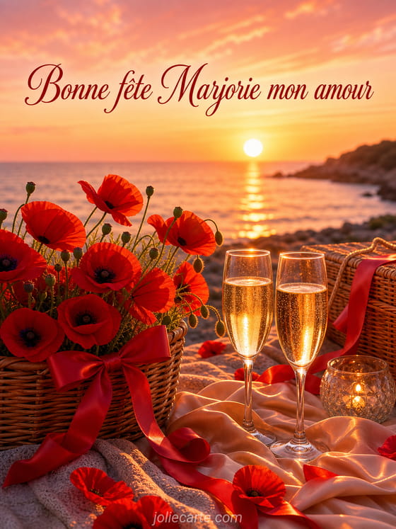 Carte bonne fête Marjorie