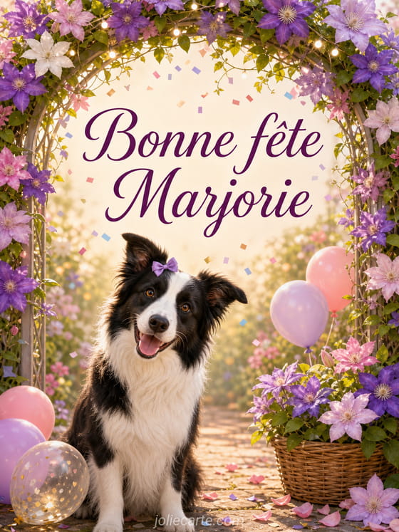 Carte bonne fête Marjorie