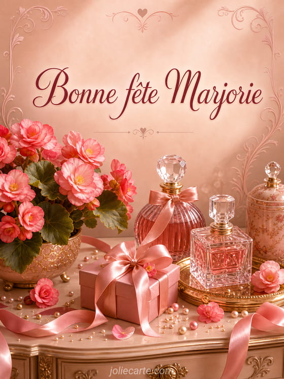 Carte bonne fête Marjorie