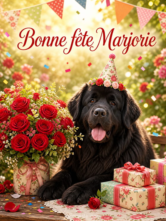 Carte bonne fête Marjorie
