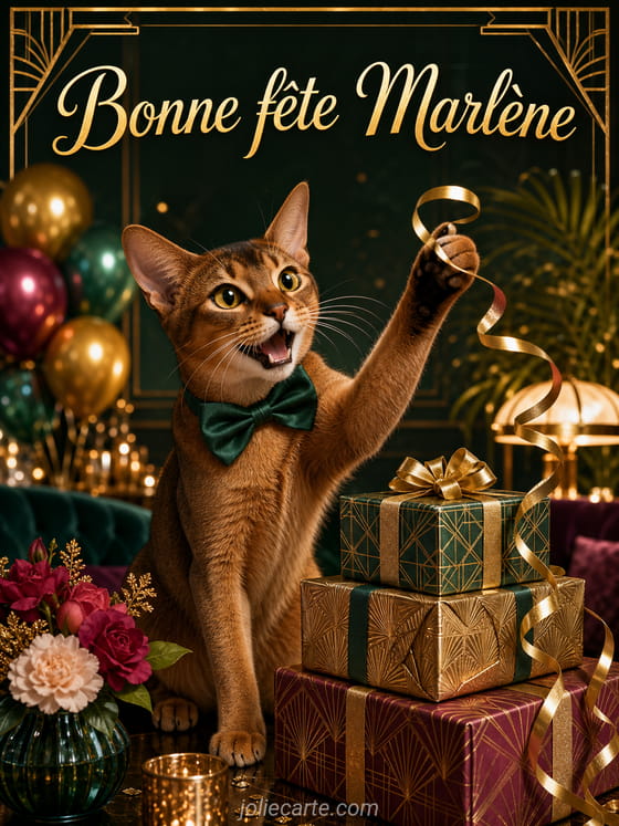 Carte bonne fĂȘte MarlĂšne