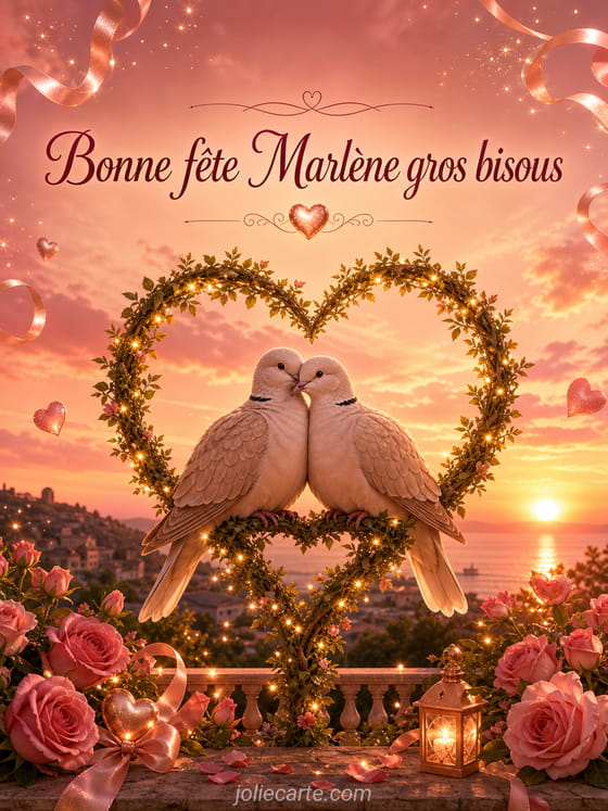 Carte bonne fĂȘte MarlĂšne