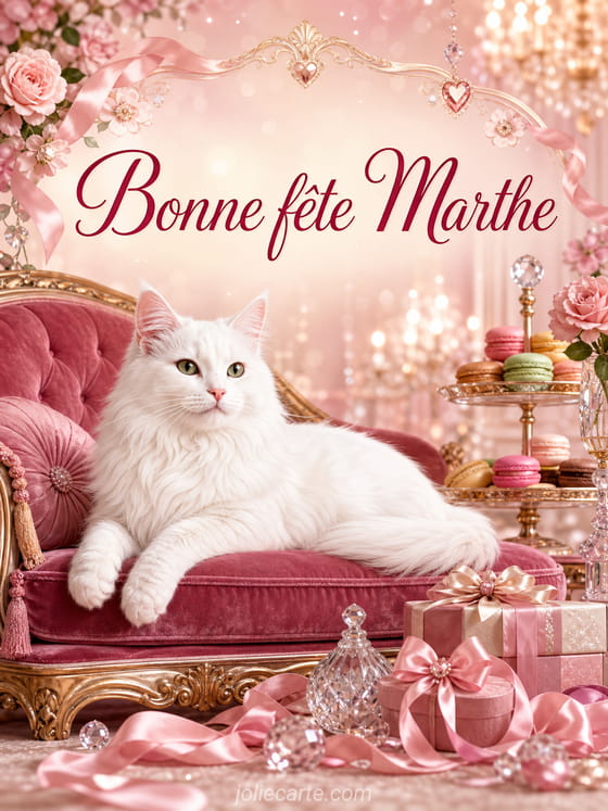 Carte bonne fête Marthe