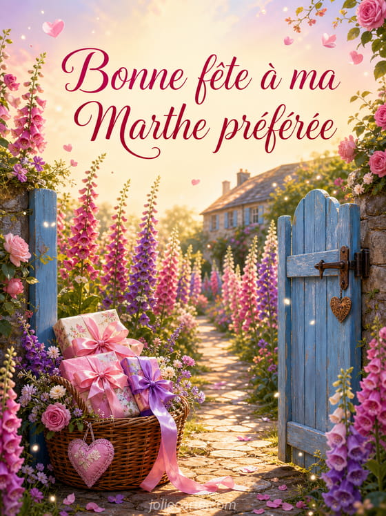 Carte bonne fête Marthe