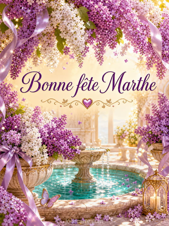 Carte bonne fête Marthe