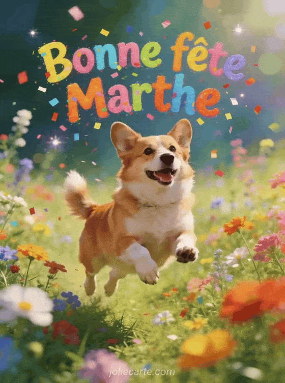 Bonne fête Marthe - Marthe gif bonne fete gratuit