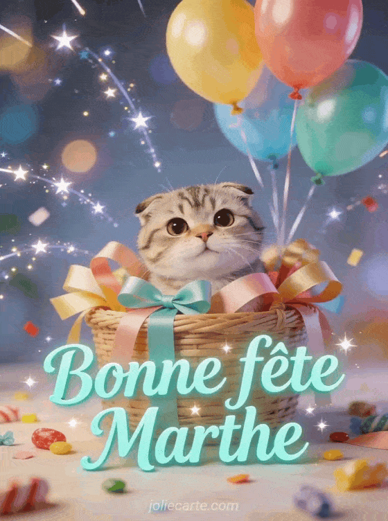 Bonne fête Marthe - Bonne fete marthe gif anime