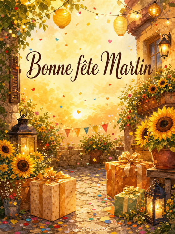 Carte bonne fête Martin