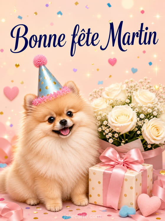 Carte bonne fête Martin
