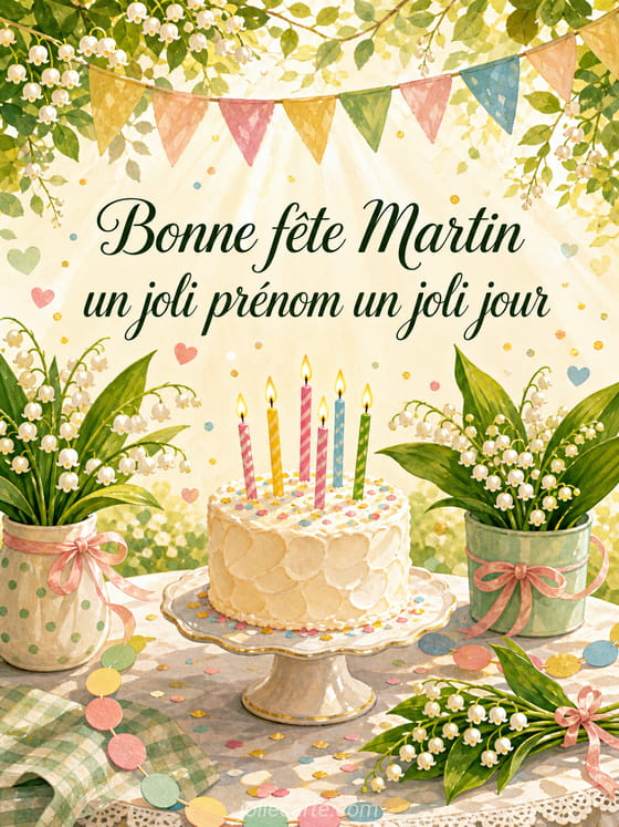 Carte bonne fête Martin