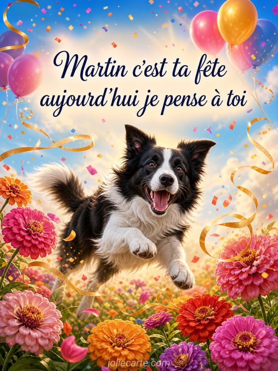 Carte bonne fête Martin