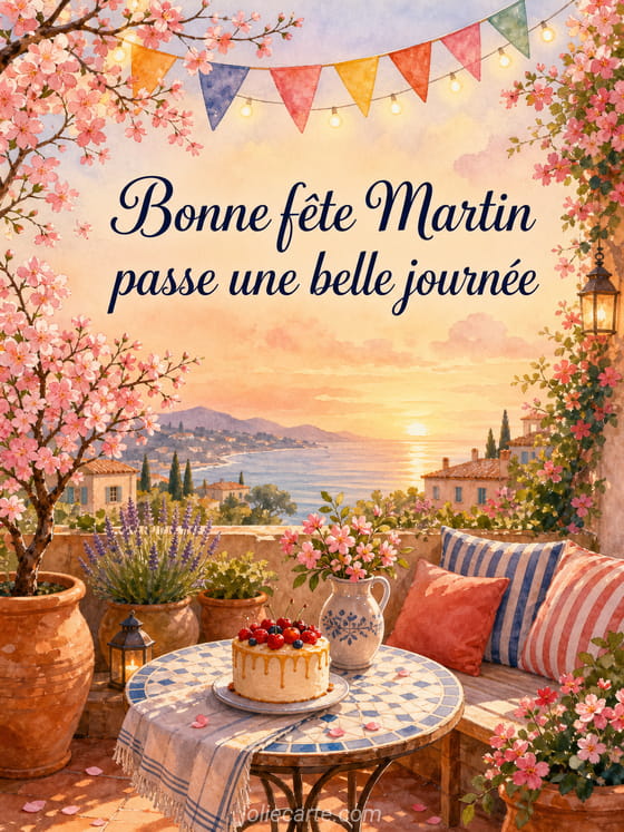 Carte bonne fête Martin