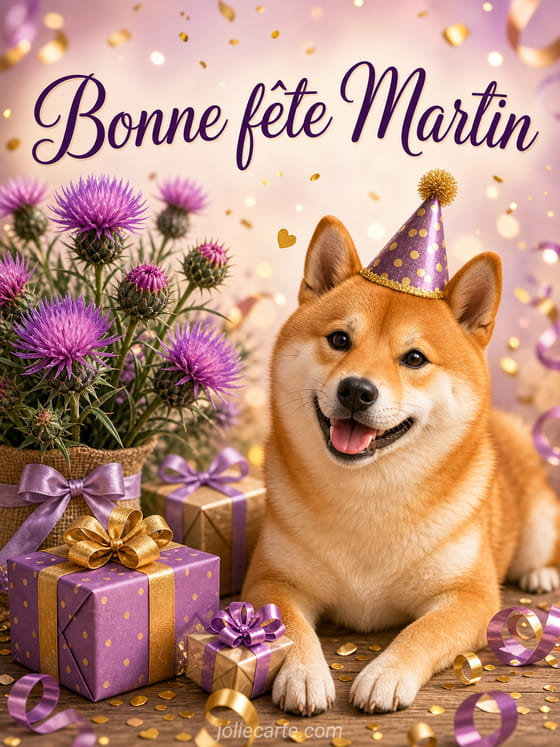Carte bonne fête Martin