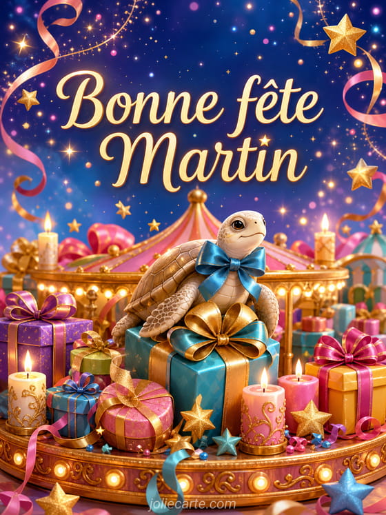 Carte bonne fête Martin