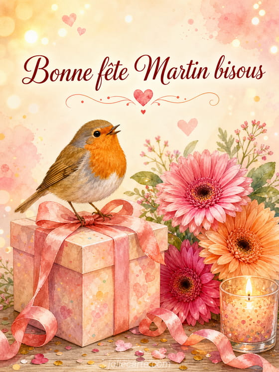 Carte bonne fête Martin