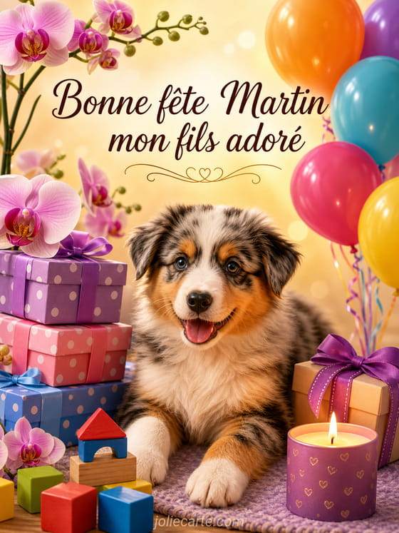 Carte bonne fête Martin