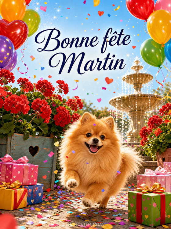 Carte bonne fête Martin