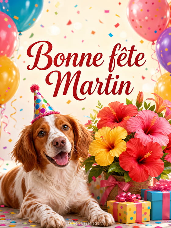 Carte bonne fête Martin