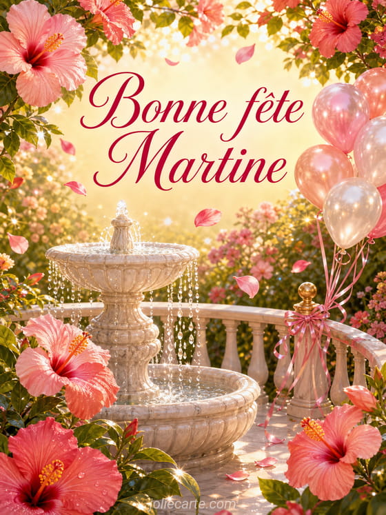 Carte bonne fête Martine