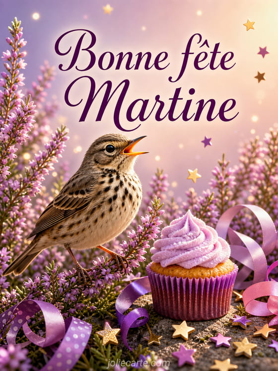 Carte bonne fête Martine
