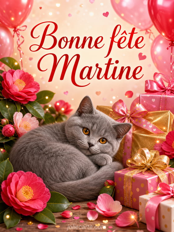 Carte bonne fête Martine