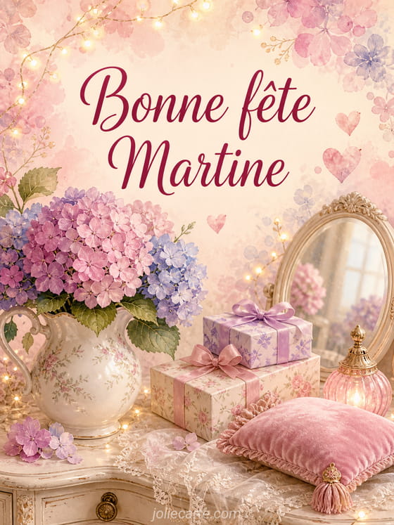 Carte bonne fête Martine