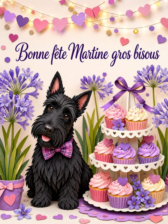 Carte bonne fête Martine