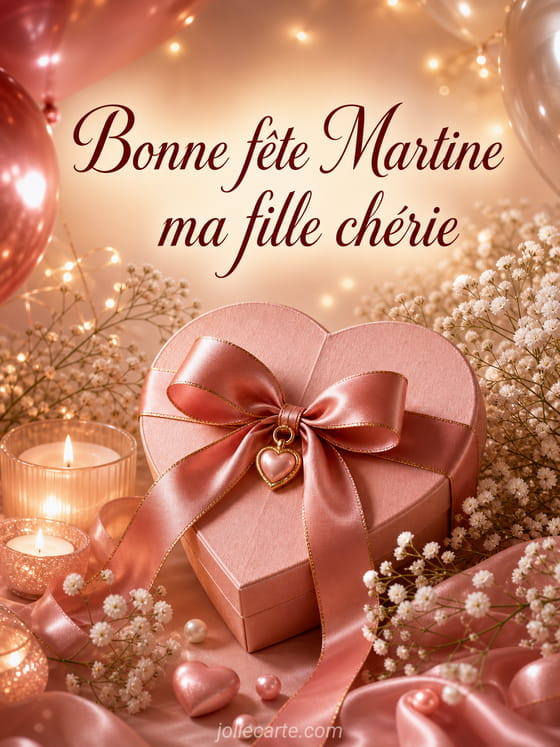 Carte bonne fête Martine