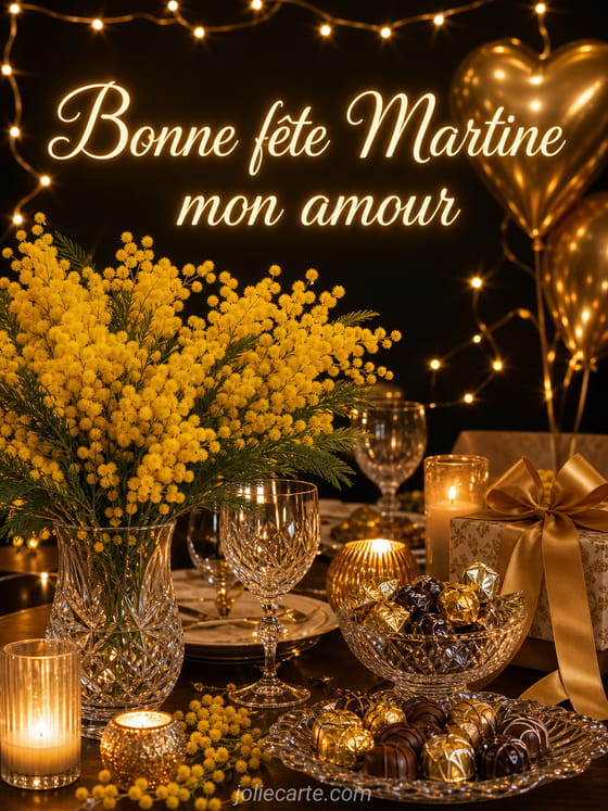 Carte bonne fête Martine