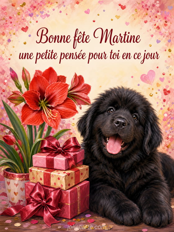 Carte bonne fête Martine