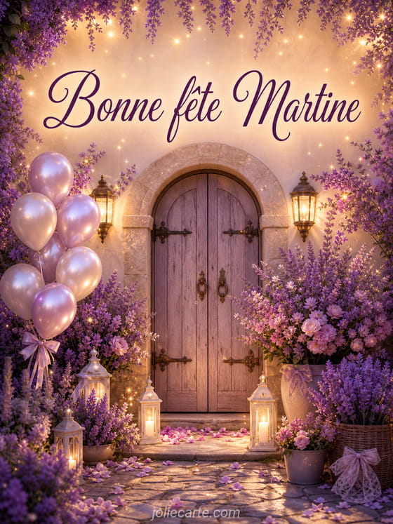 Carte bonne fête Martine