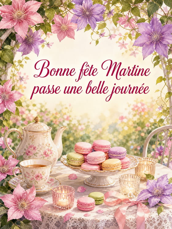 Carte bonne fête Martine