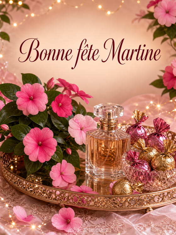 Carte bonne fête Martine
