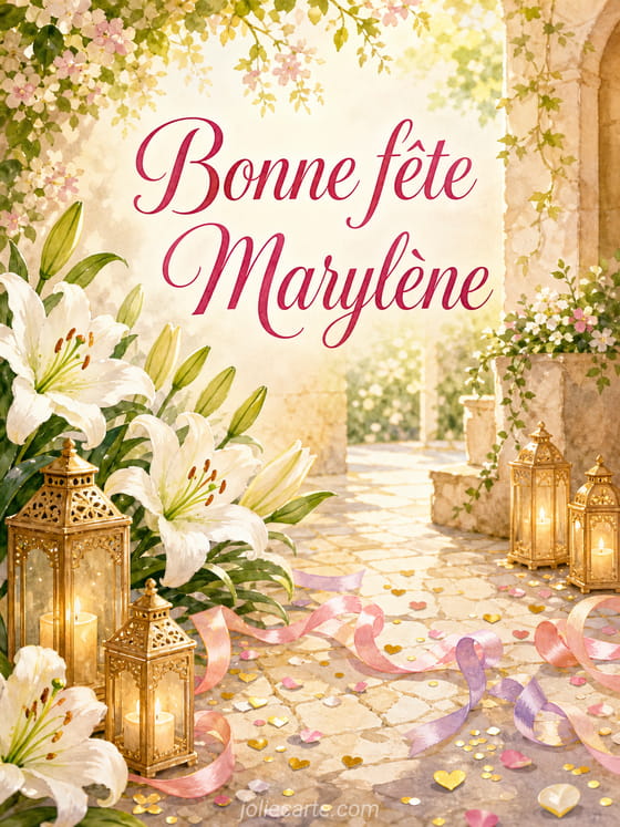 Carte bonne fĂȘte MarylĂšne