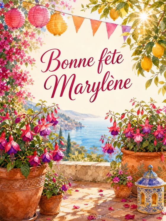 Carte bonne fĂȘte MarylĂšne