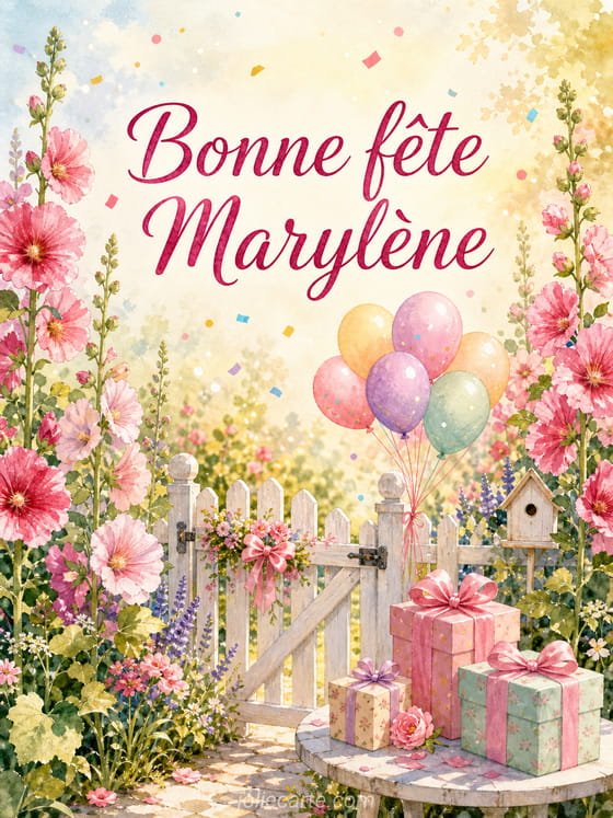 Carte bonne fĂȘte MarylĂšne