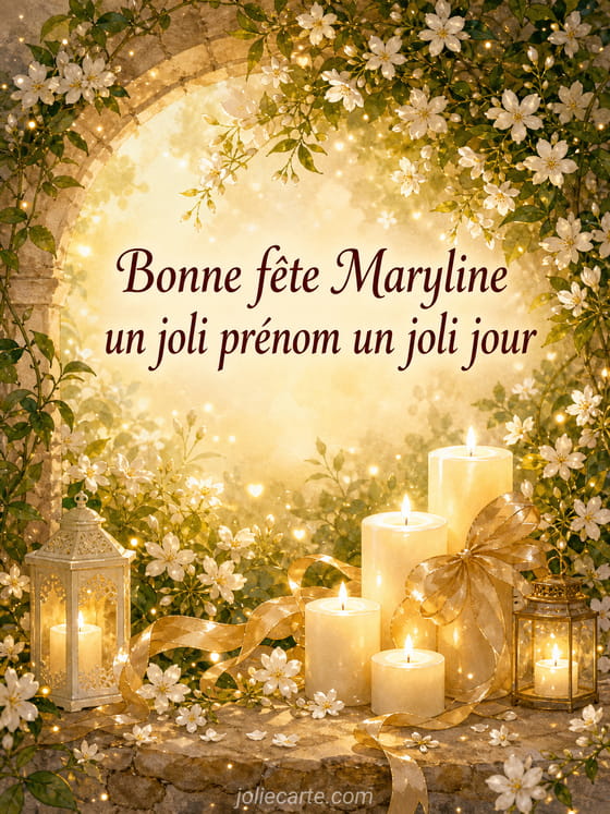Carte bonne fête Maryline