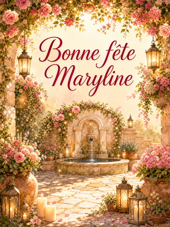 Carte bonne fête Maryline